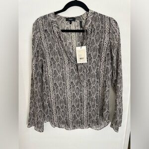 Theory 100% Silk snakeskin blouse